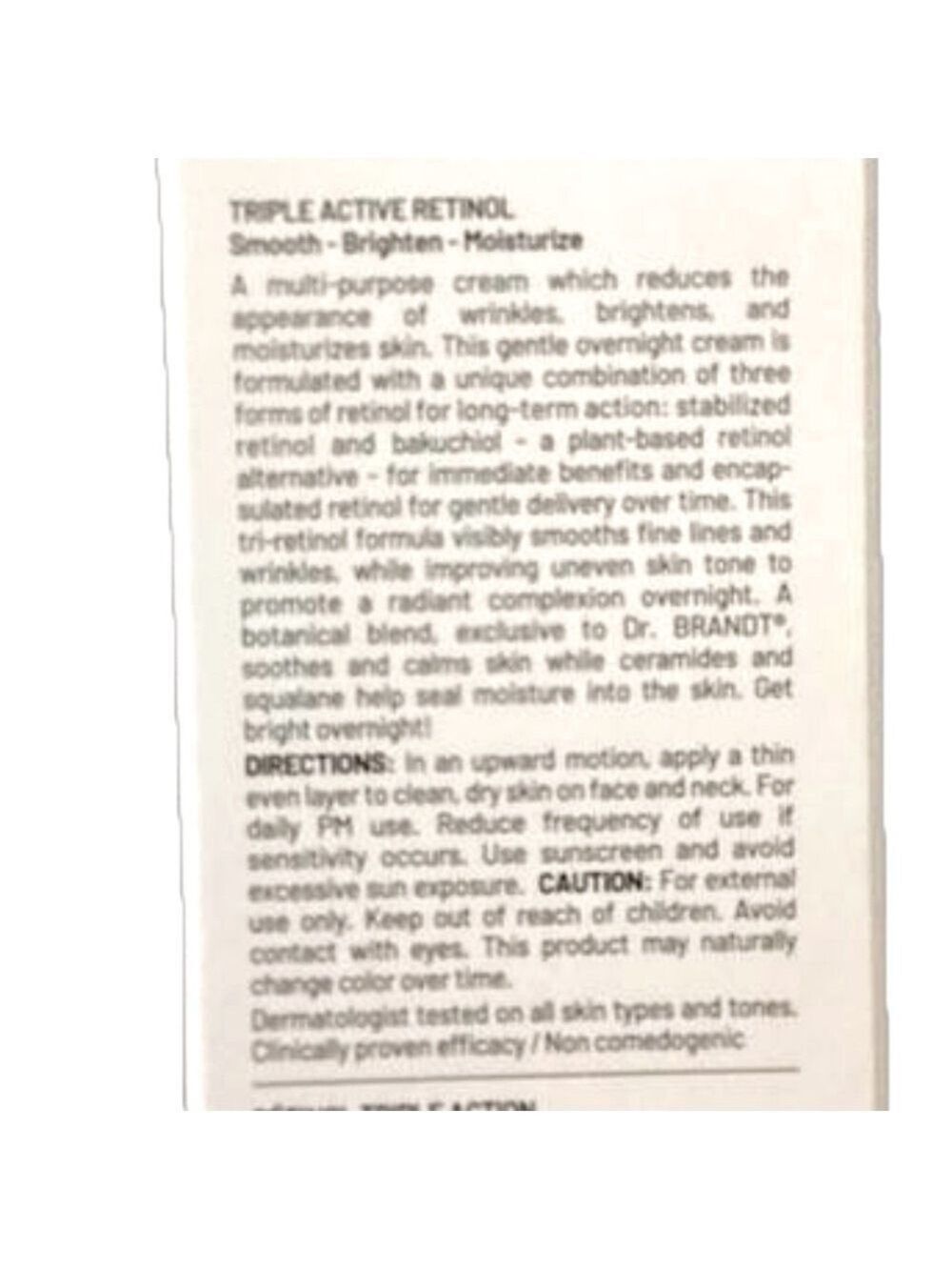 Dr. Brandt Bright This Way Triple Active Retinol Cream Renewal Lotion NWT - Picture 8 of 8
